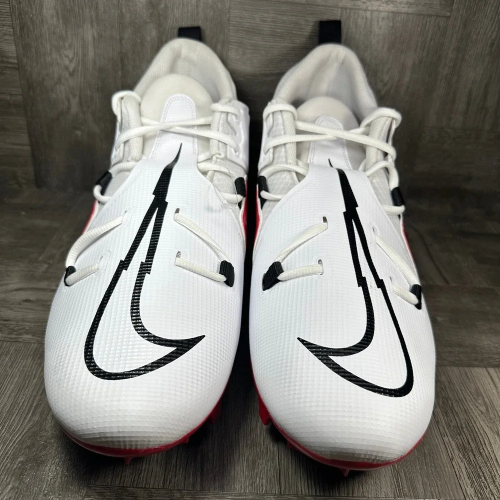 Nike Alpha Menace Pro 3 Mens Size 16 White Red Football Cleats NEW CT6649-103